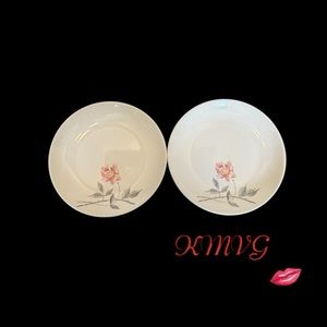 Vintage Salad Plates ROSETTE COMDE' Ballerina Universal 1940-1950s MCM Set of 2
